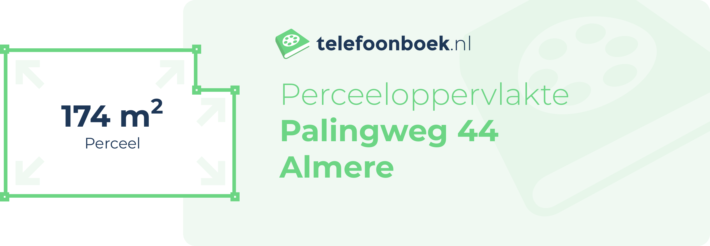 Perceeloppervlakte Palingweg 44 Almere
