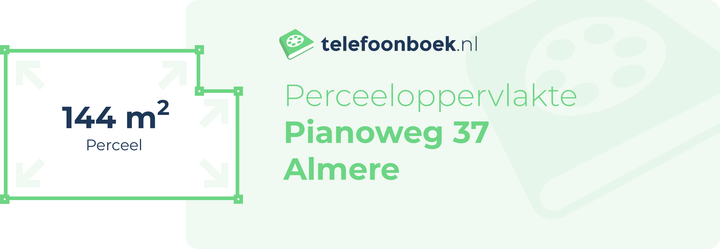 Perceeloppervlakte Pianoweg 37 Almere