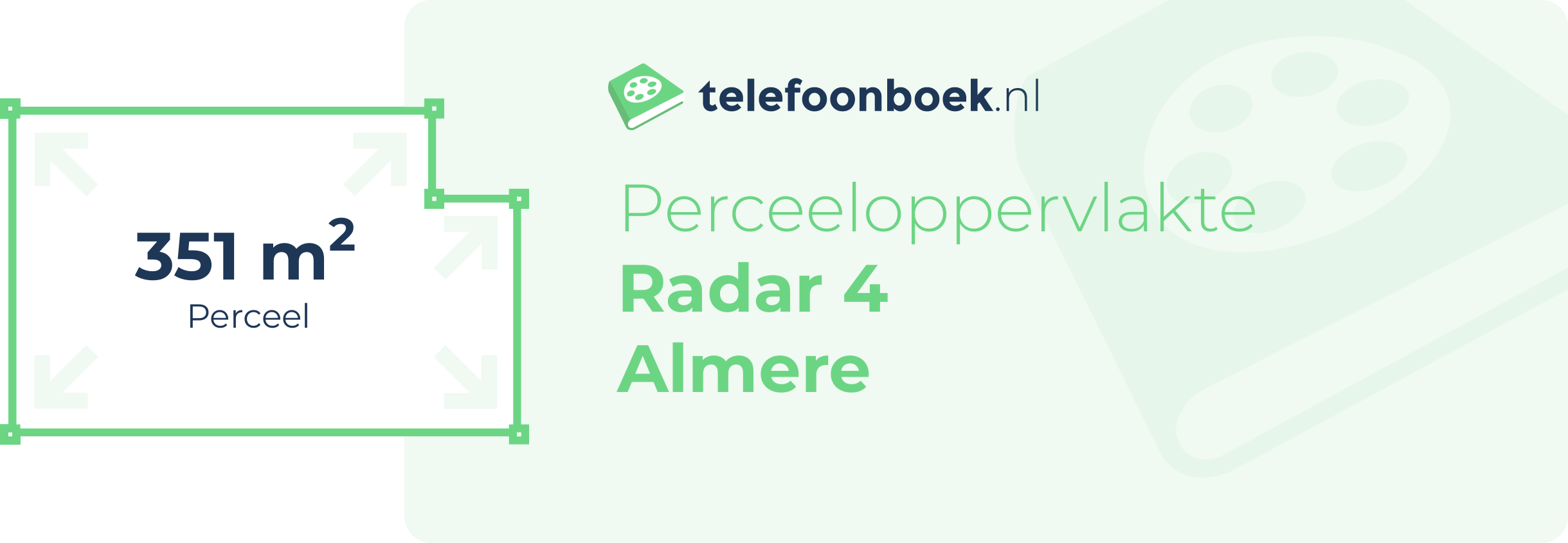 Perceeloppervlakte Radar 4 Almere