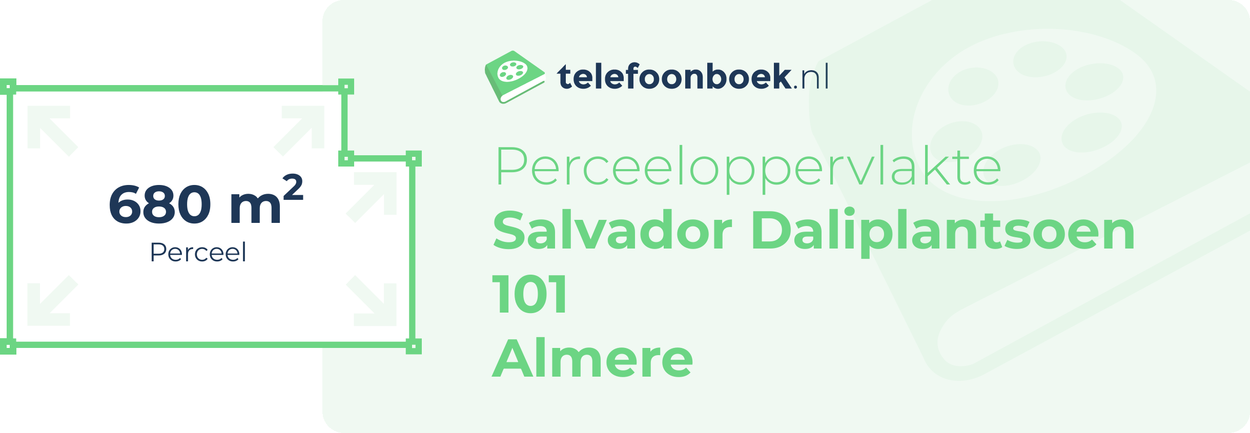 Perceeloppervlakte Salvador Daliplantsoen 101 Almere