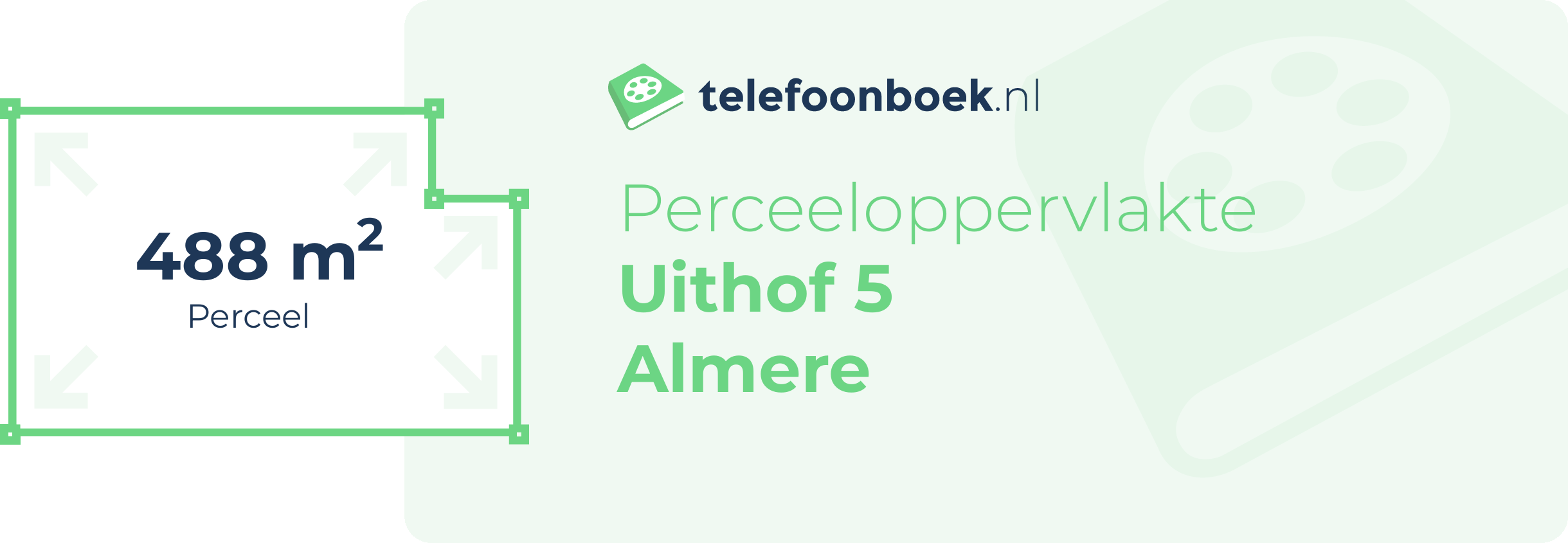 Perceeloppervlakte Uithof 5 Almere