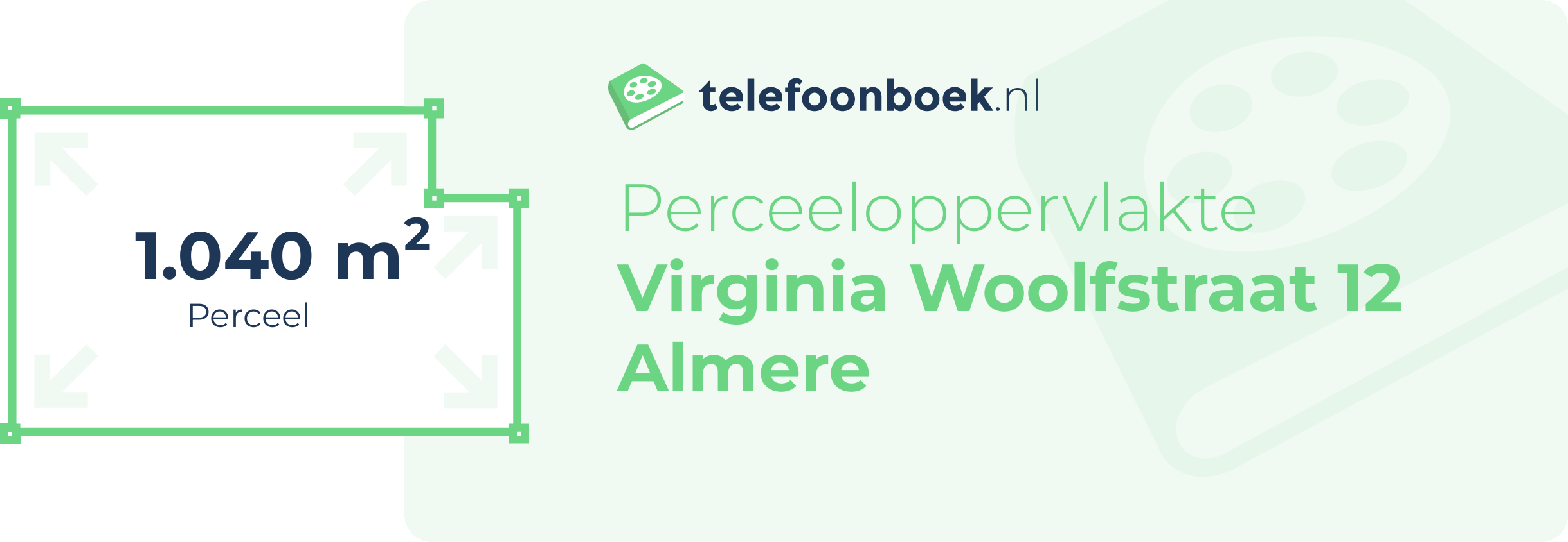 Perceeloppervlakte Virginia Woolfstraat 12 Almere