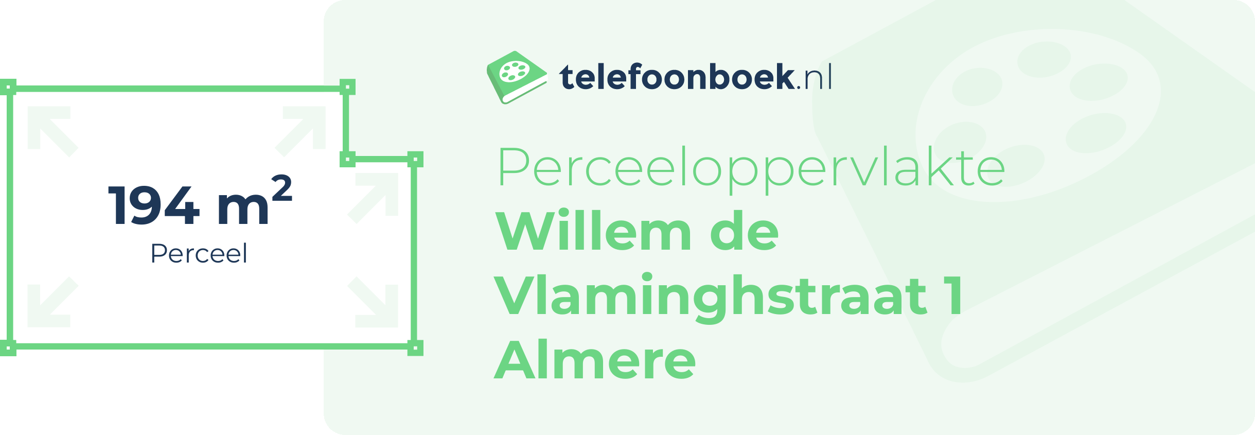 Perceeloppervlakte Willem De Vlaminghstraat 1 Almere