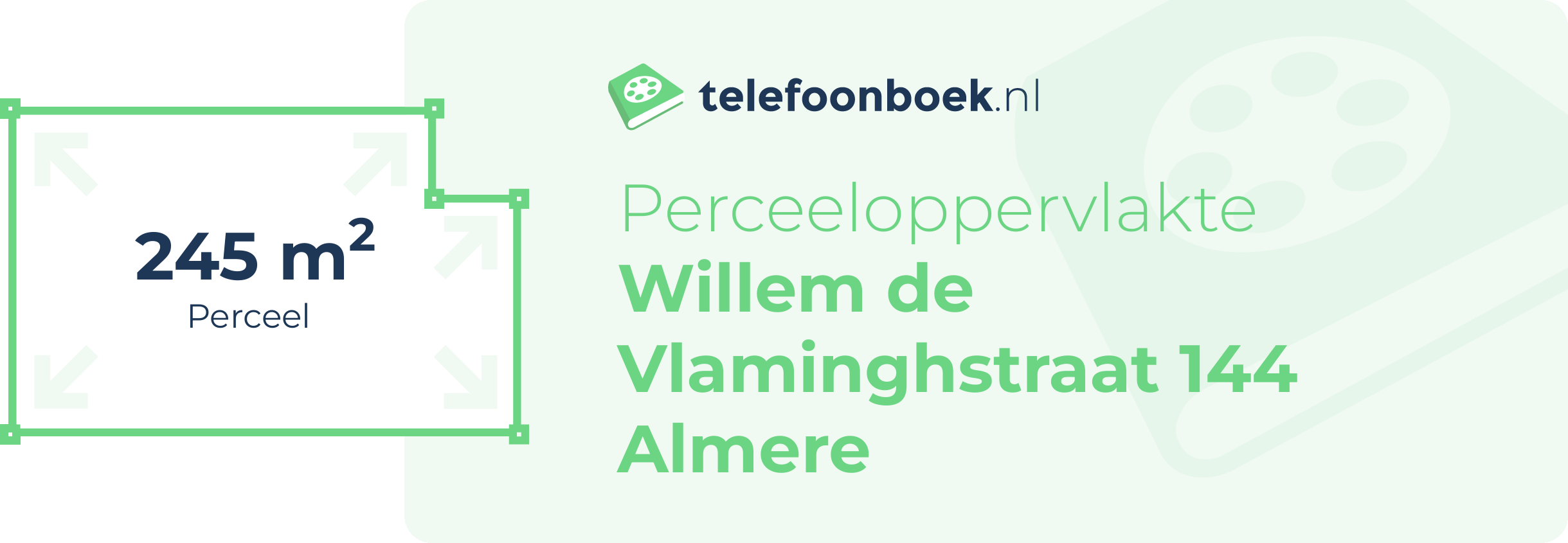 Perceeloppervlakte Willem De Vlaminghstraat 144 Almere