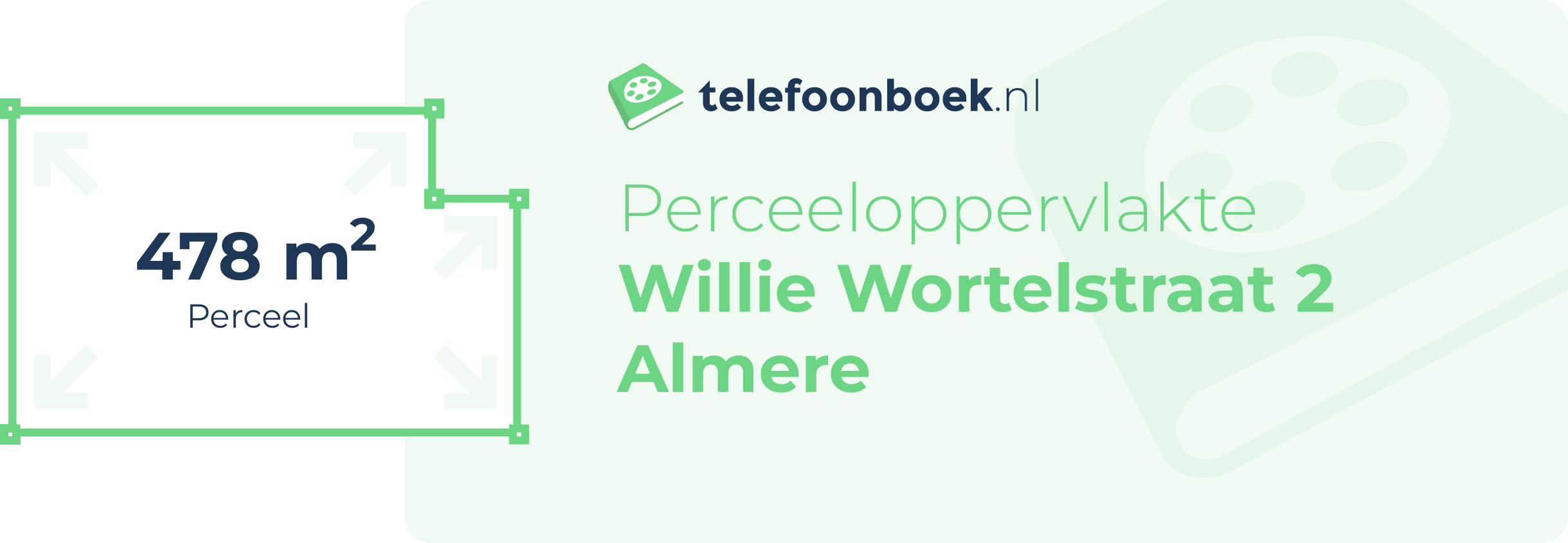 Perceeloppervlakte Willie Wortelstraat 2 Almere