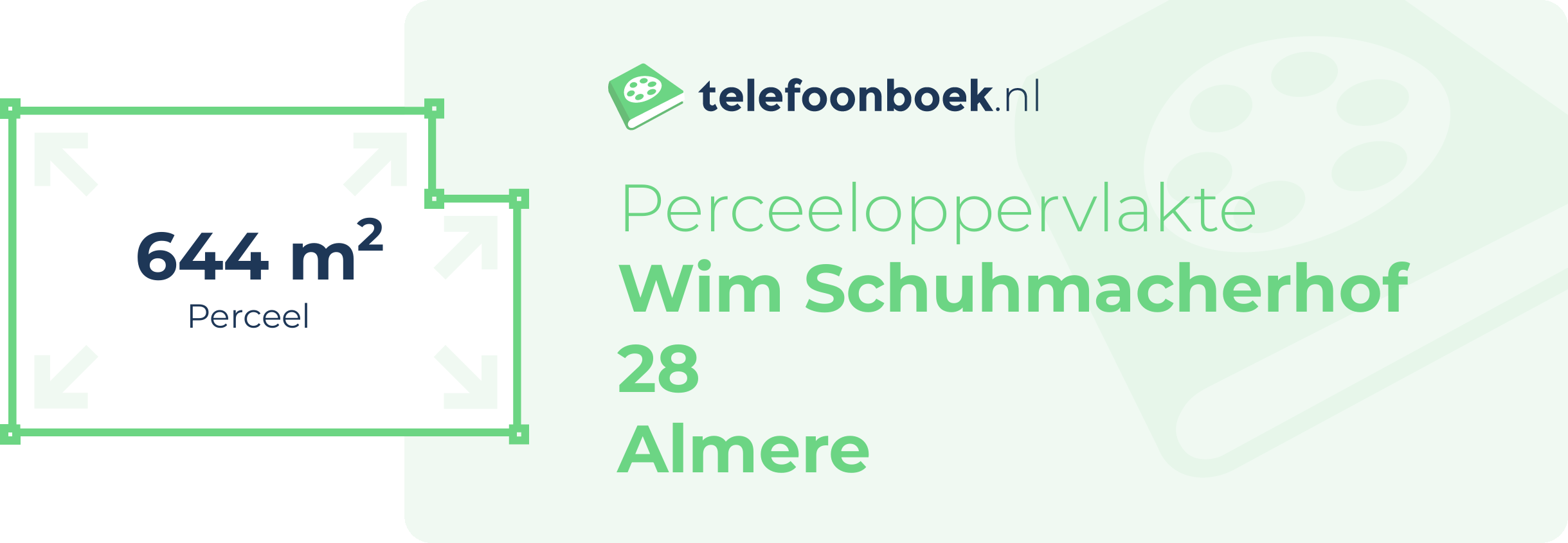 Perceeloppervlakte Wim Schuhmacherhof 28 Almere