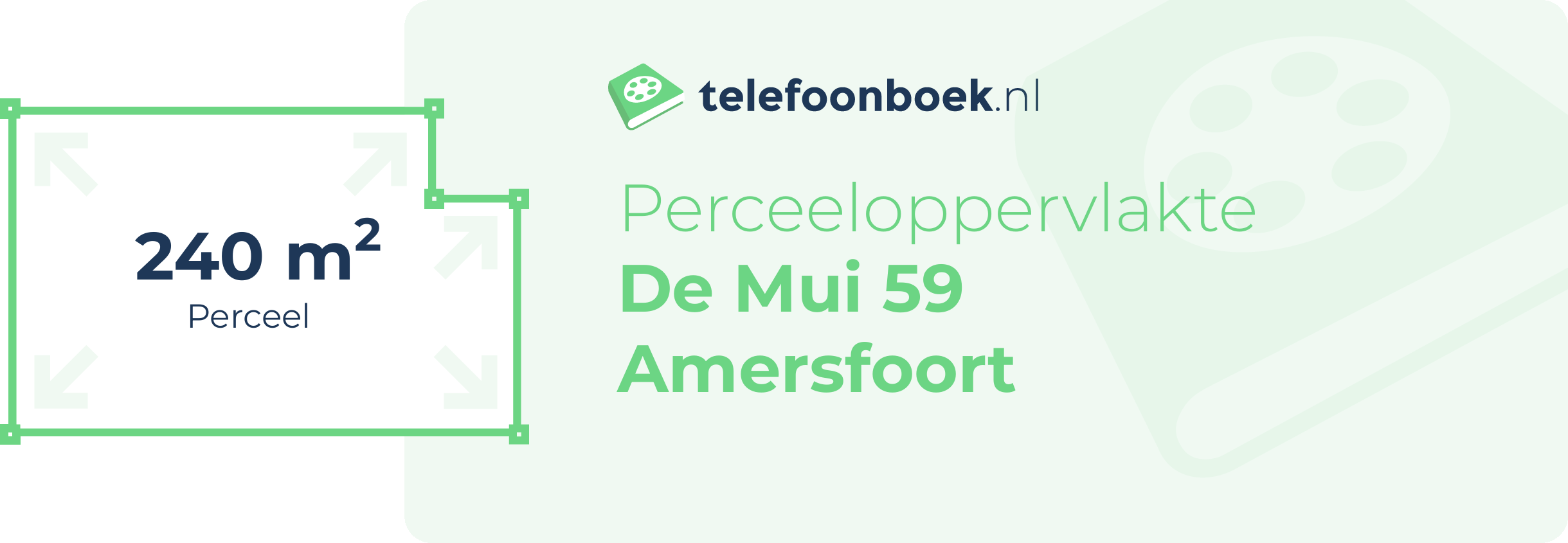 Perceeloppervlakte De Mui 59 Amersfoort