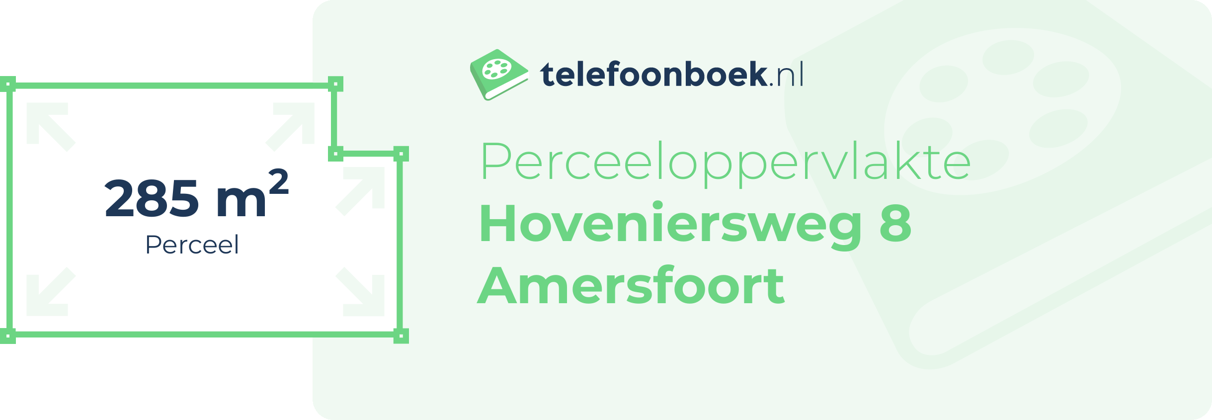 Perceeloppervlakte Hoveniersweg 8 Amersfoort