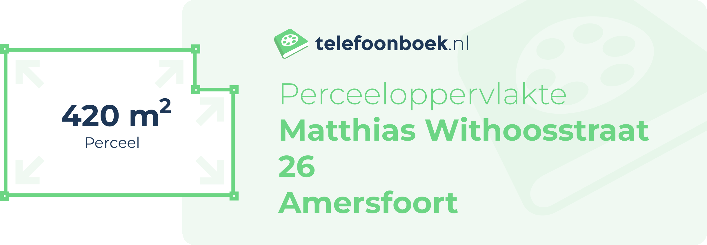 Perceeloppervlakte Matthias Withoosstraat 26 Amersfoort