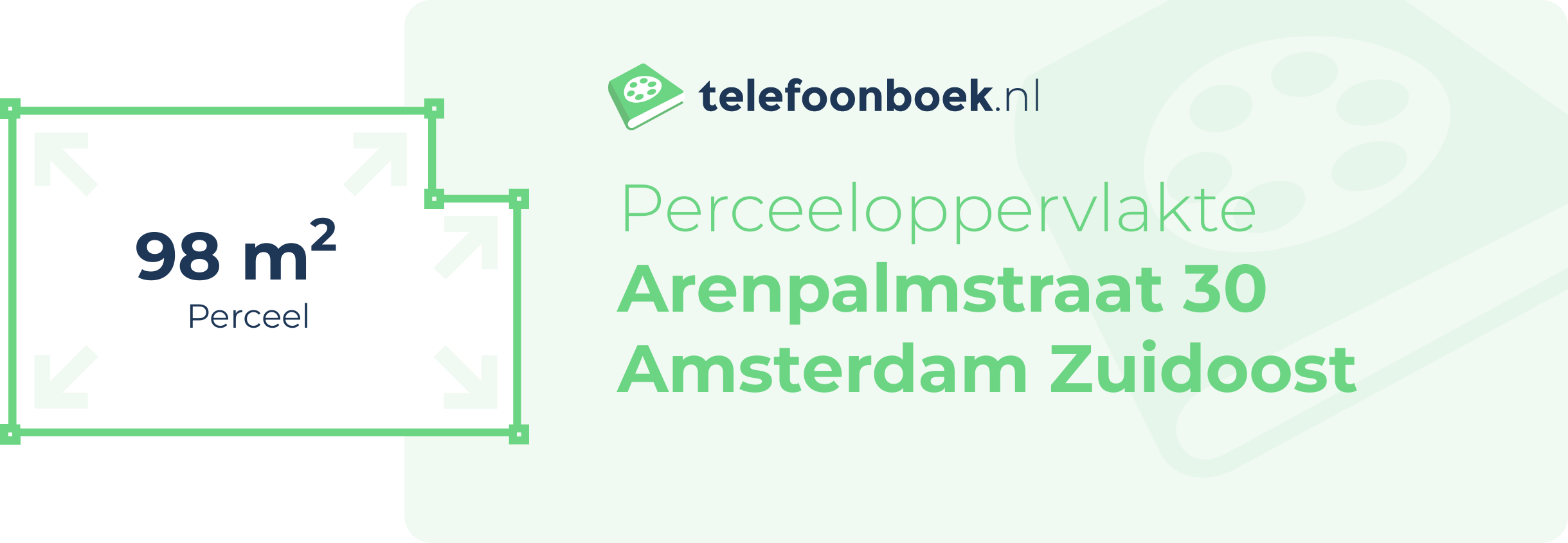 Perceeloppervlakte Arenpalmstraat 30 Amsterdam Zuidoost