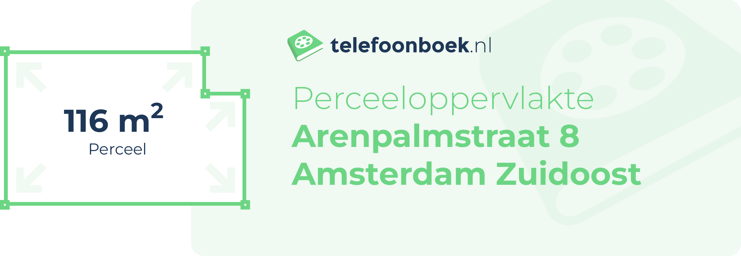 Perceeloppervlakte Arenpalmstraat 8 Amsterdam Zuidoost