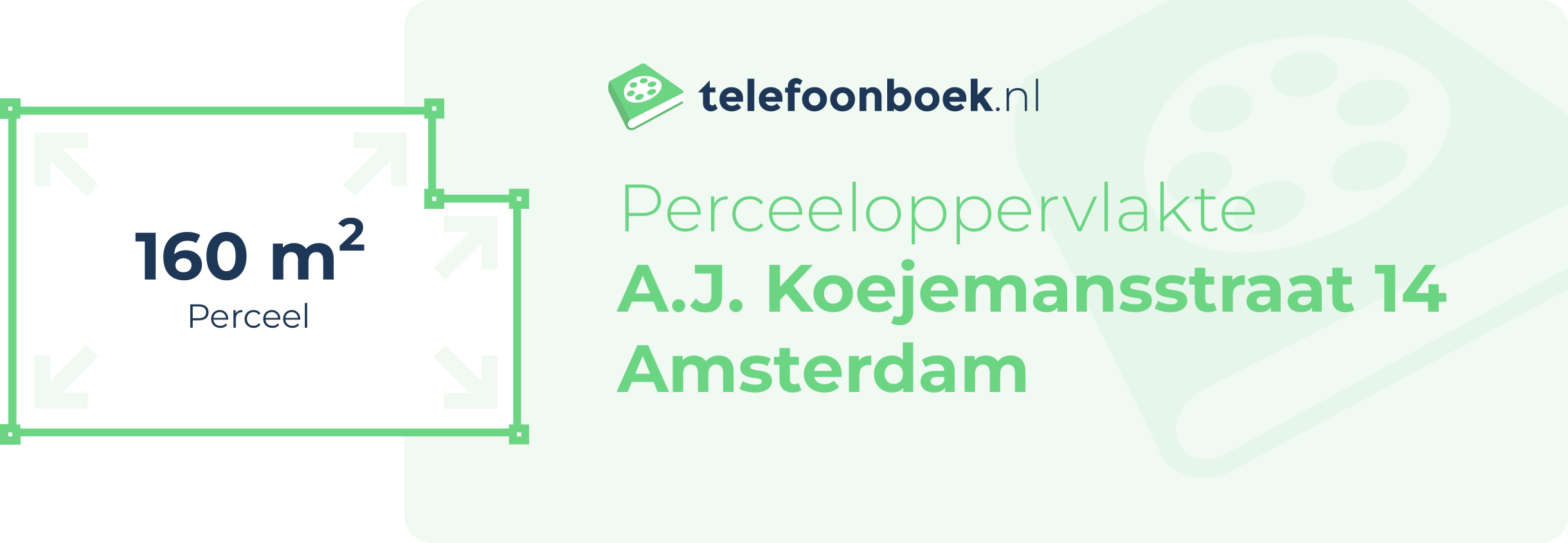 Perceeloppervlakte A.J. Koejemansstraat 14 Amsterdam