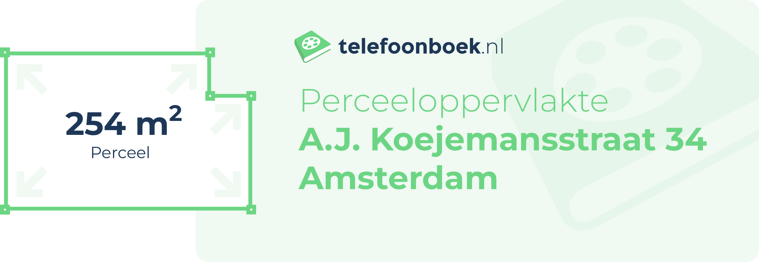 Perceeloppervlakte A.J. Koejemansstraat 34 Amsterdam