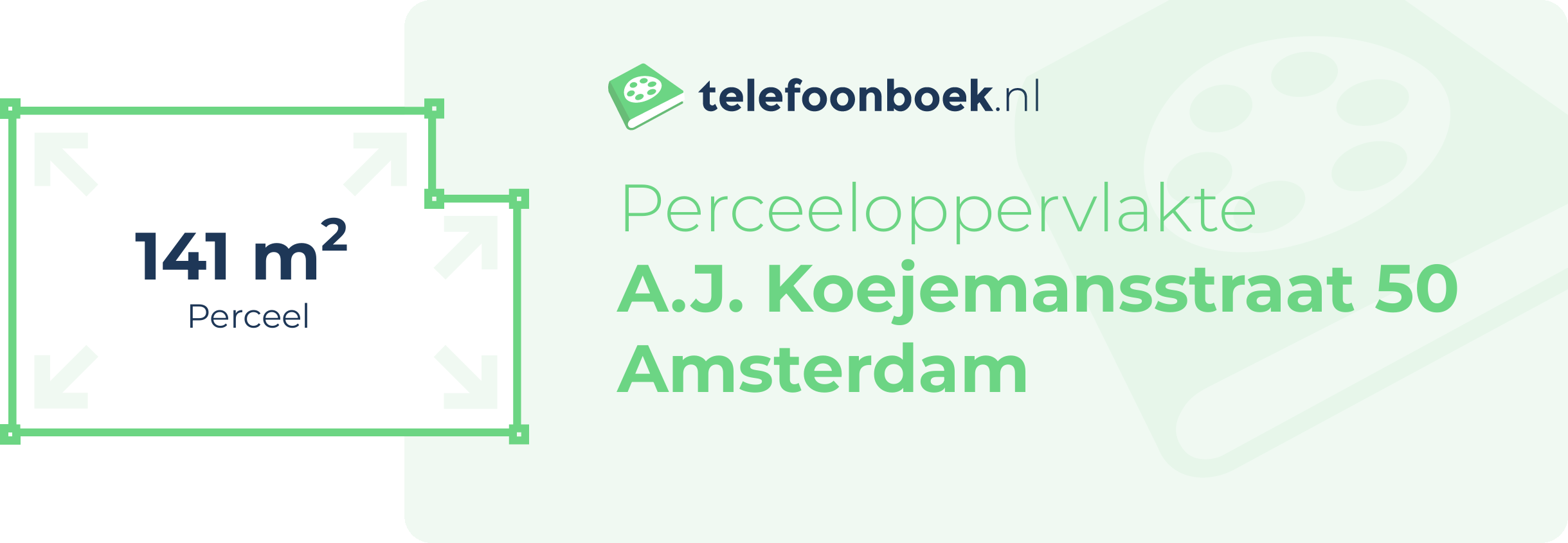 Perceeloppervlakte A.J. Koejemansstraat 50 Amsterdam