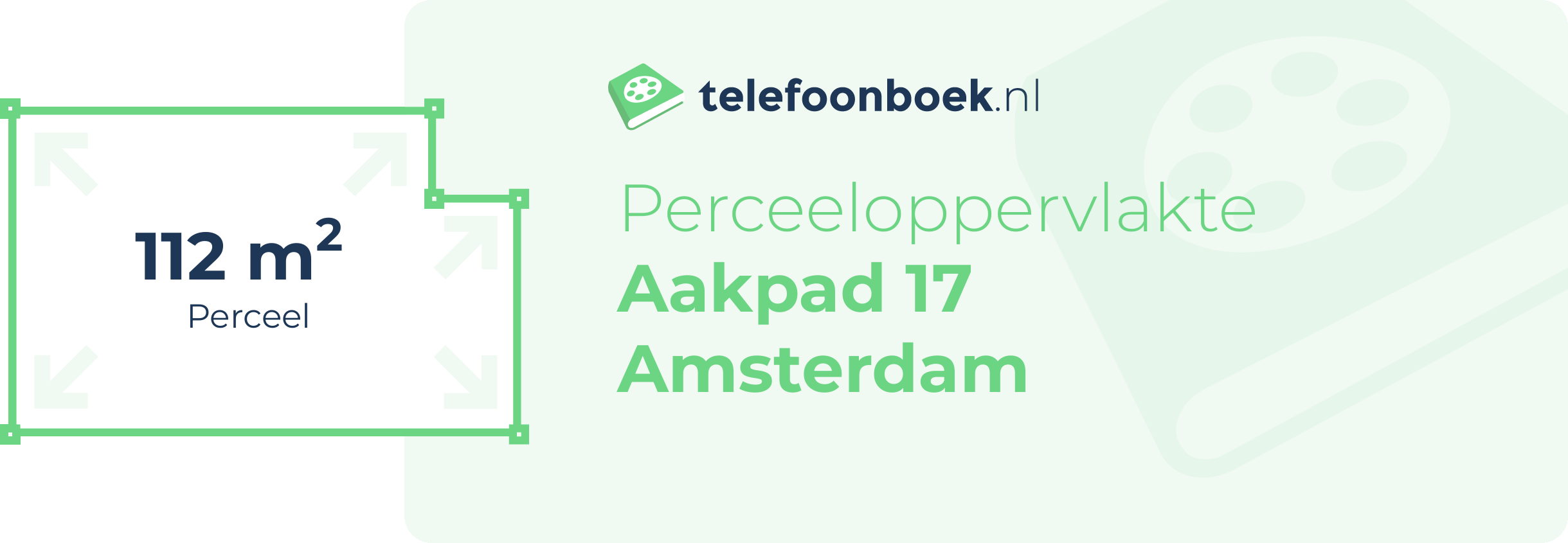 Perceeloppervlakte Aakpad 17 Amsterdam