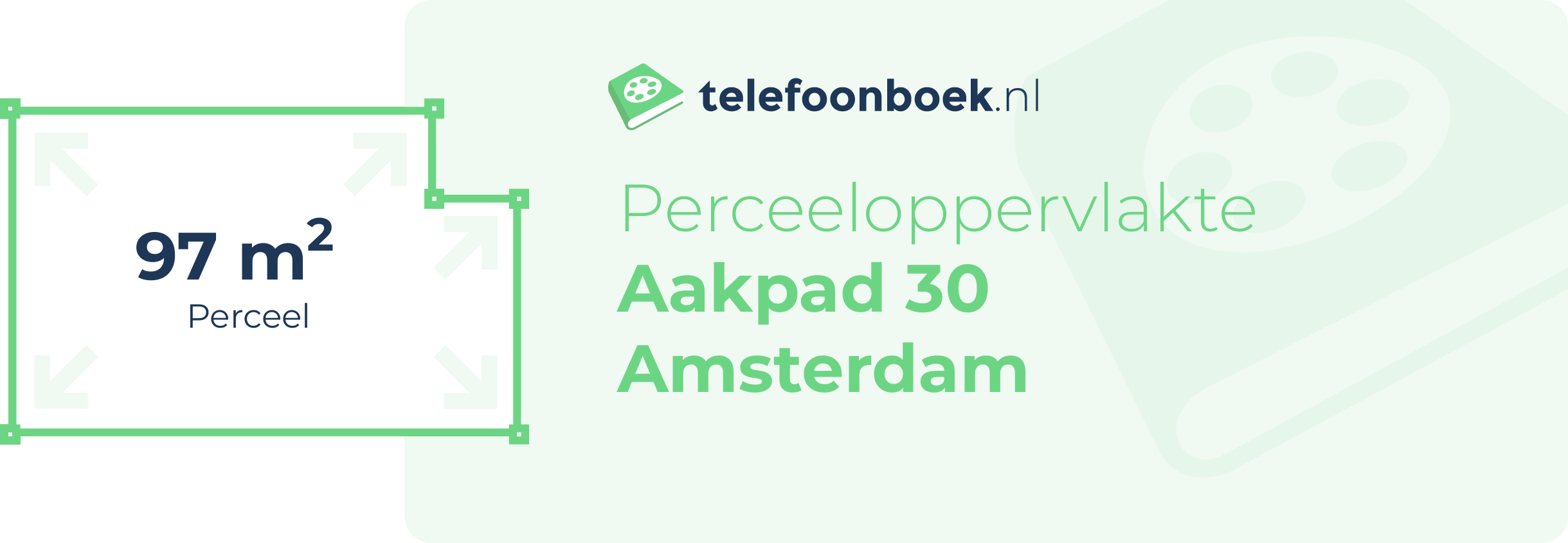 Perceeloppervlakte Aakpad 30 Amsterdam