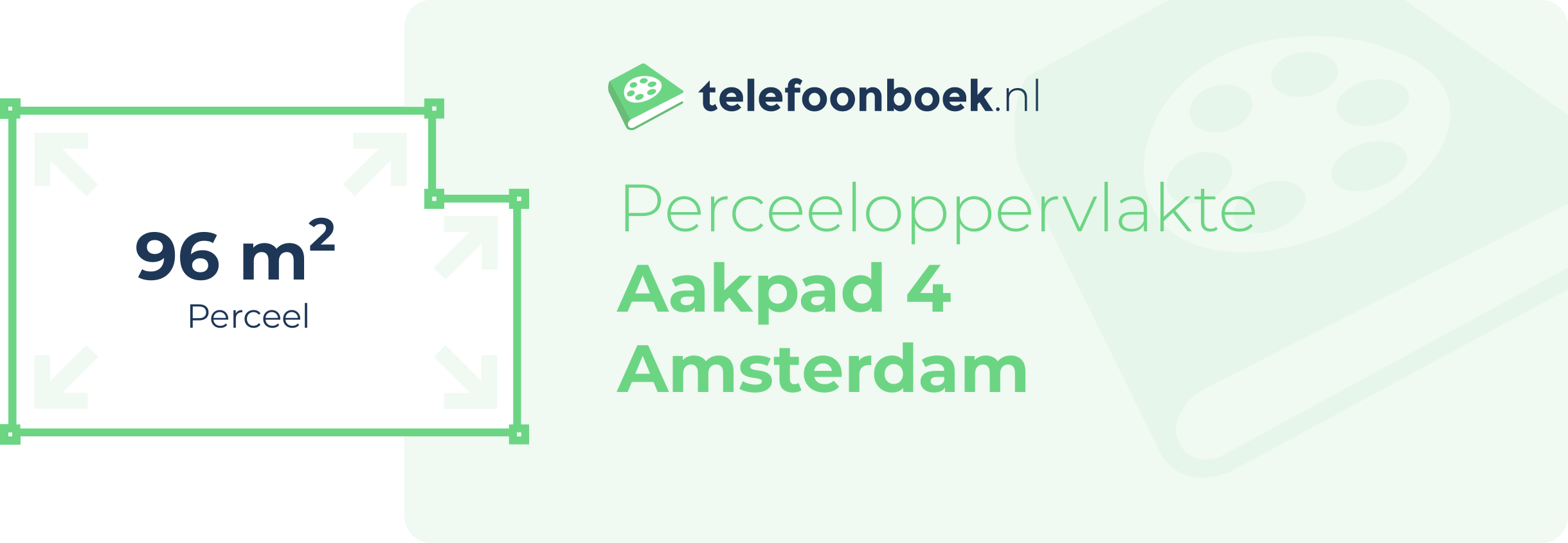 Perceeloppervlakte Aakpad 4 Amsterdam