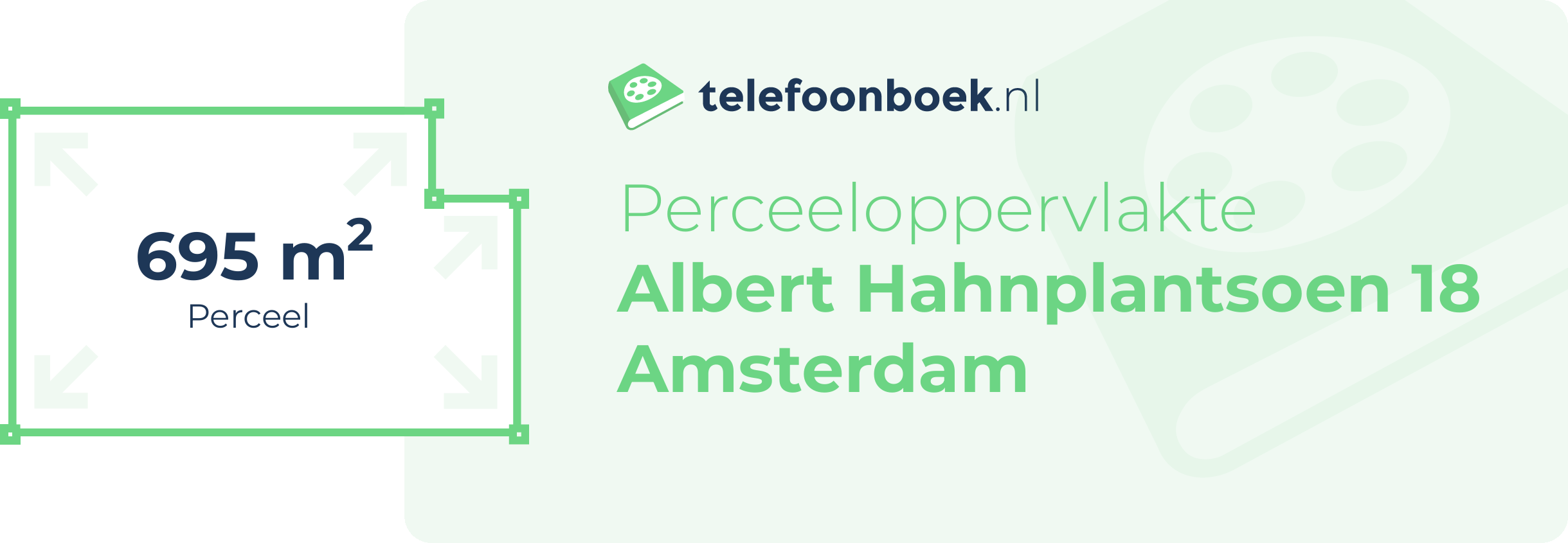 Perceeloppervlakte Albert Hahnplantsoen 18 Amsterdam