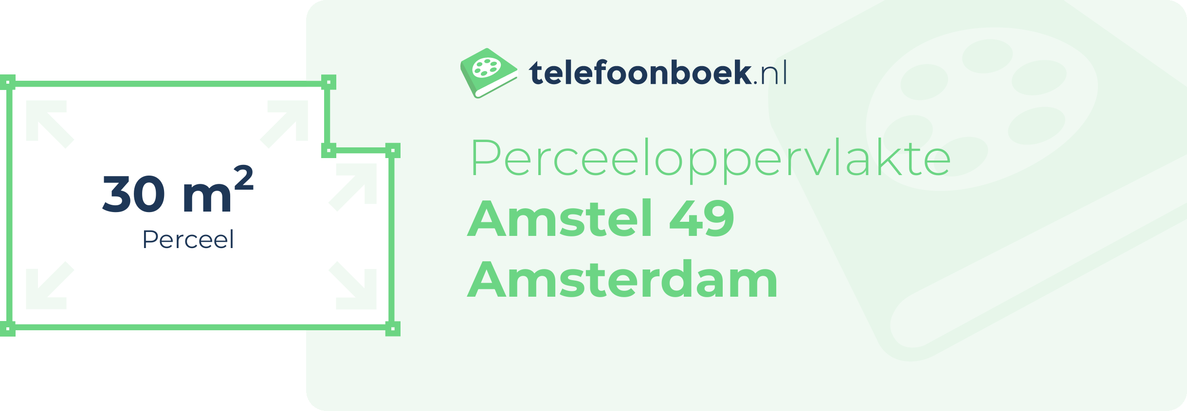 Perceeloppervlakte Amstel 49 Amsterdam