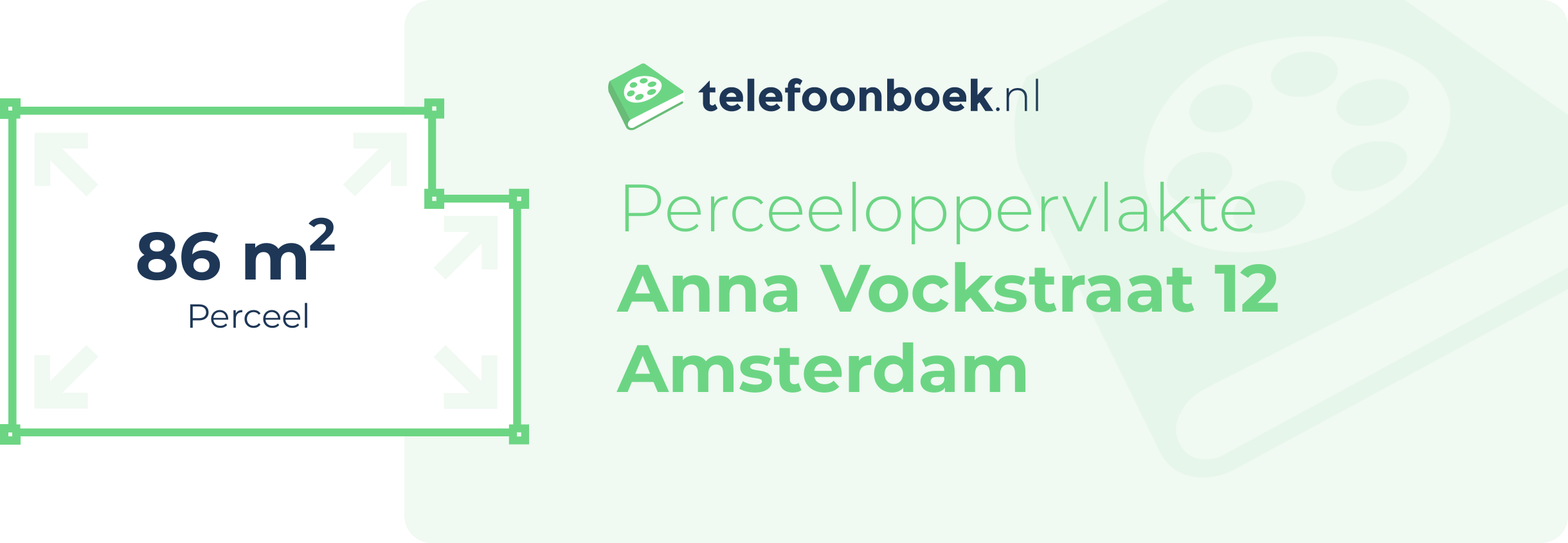 Perceeloppervlakte Anna Vockstraat 12 Amsterdam