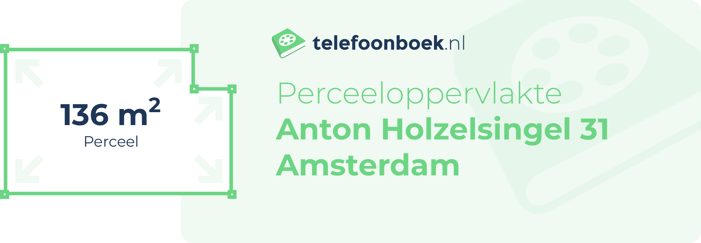 Perceeloppervlakte Anton Holzelsingel 31 Amsterdam