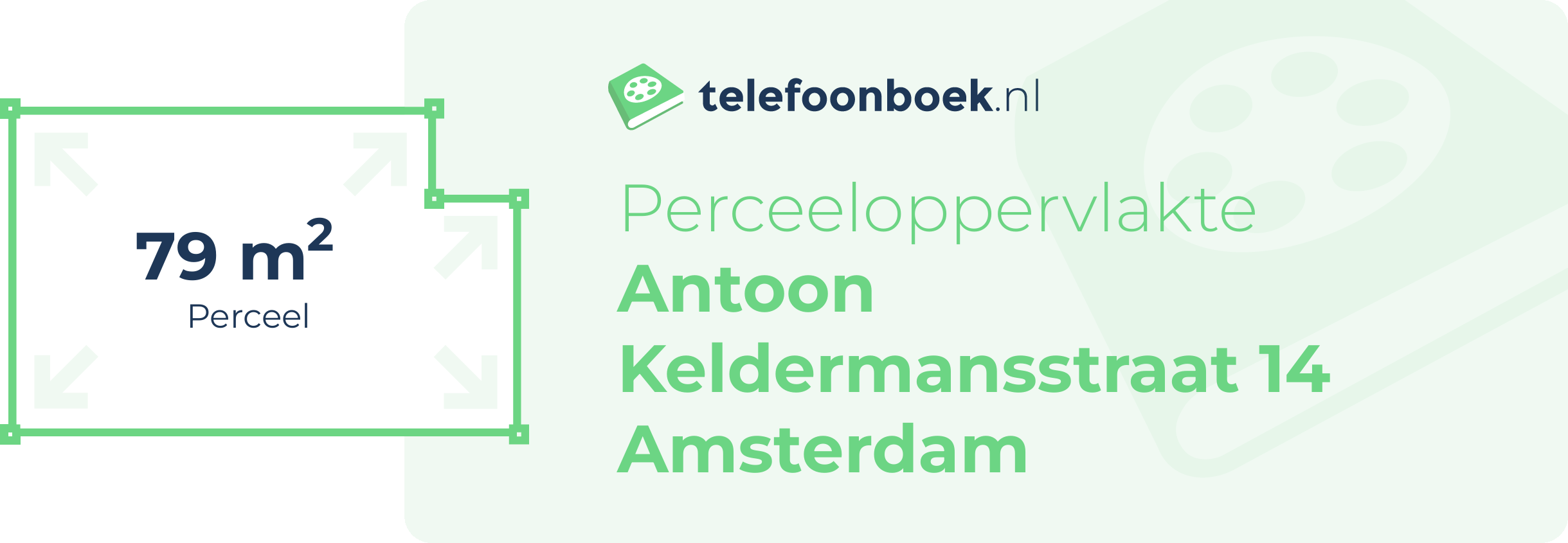 Perceeloppervlakte Antoon Keldermansstraat 14 Amsterdam