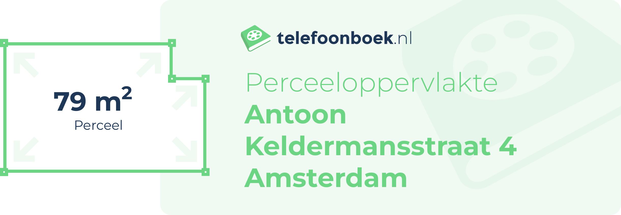 Perceeloppervlakte Antoon Keldermansstraat 4 Amsterdam