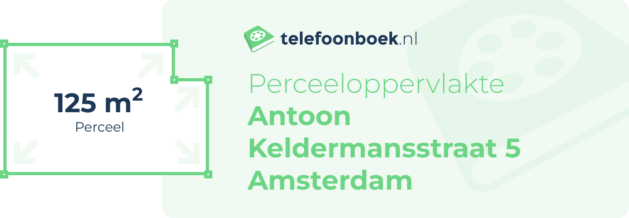 Perceeloppervlakte Antoon Keldermansstraat 5 Amsterdam