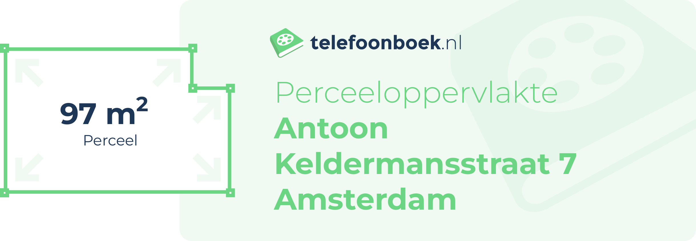 Perceeloppervlakte Antoon Keldermansstraat 7 Amsterdam
