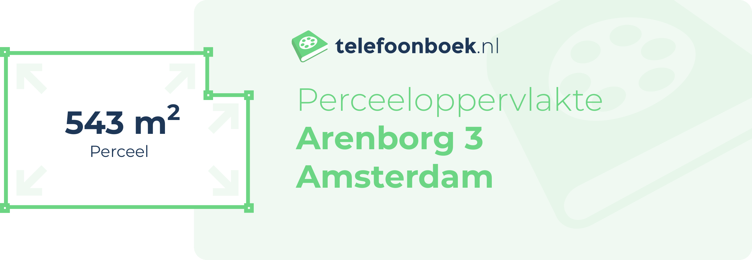 Perceeloppervlakte Arenborg 3 Amsterdam