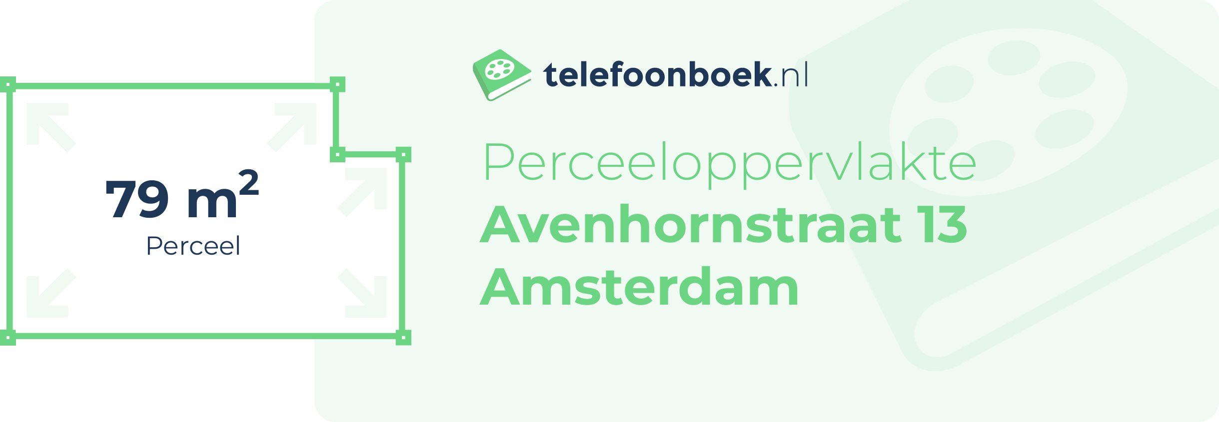 Perceeloppervlakte Avenhornstraat 13 Amsterdam