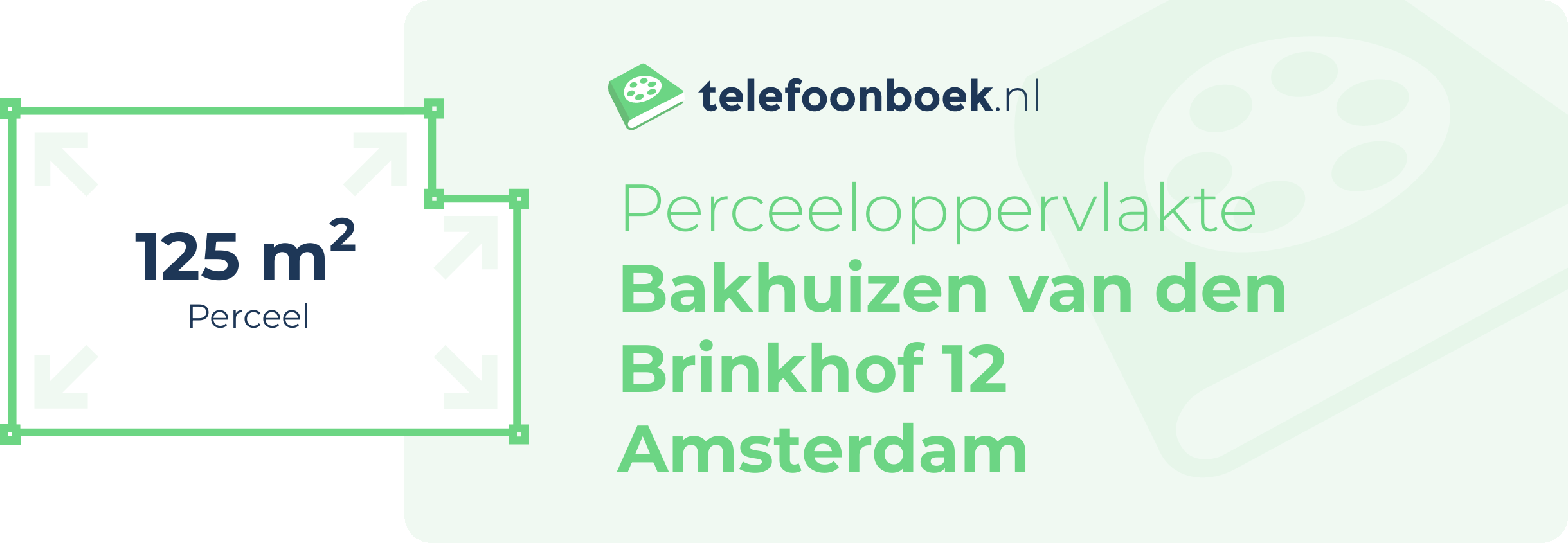 Perceeloppervlakte Bakhuizen Van Den Brinkhof 12 Amsterdam