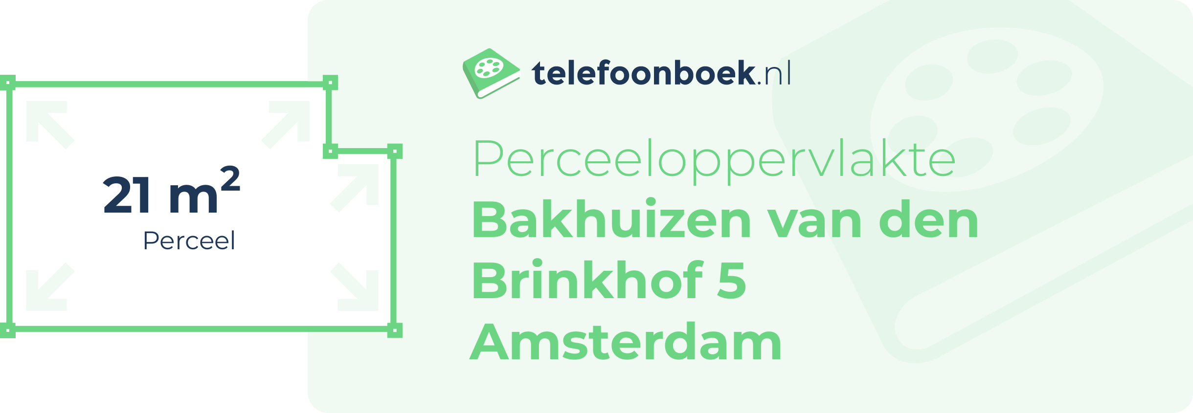 Perceeloppervlakte Bakhuizen Van Den Brinkhof 5 Amsterdam