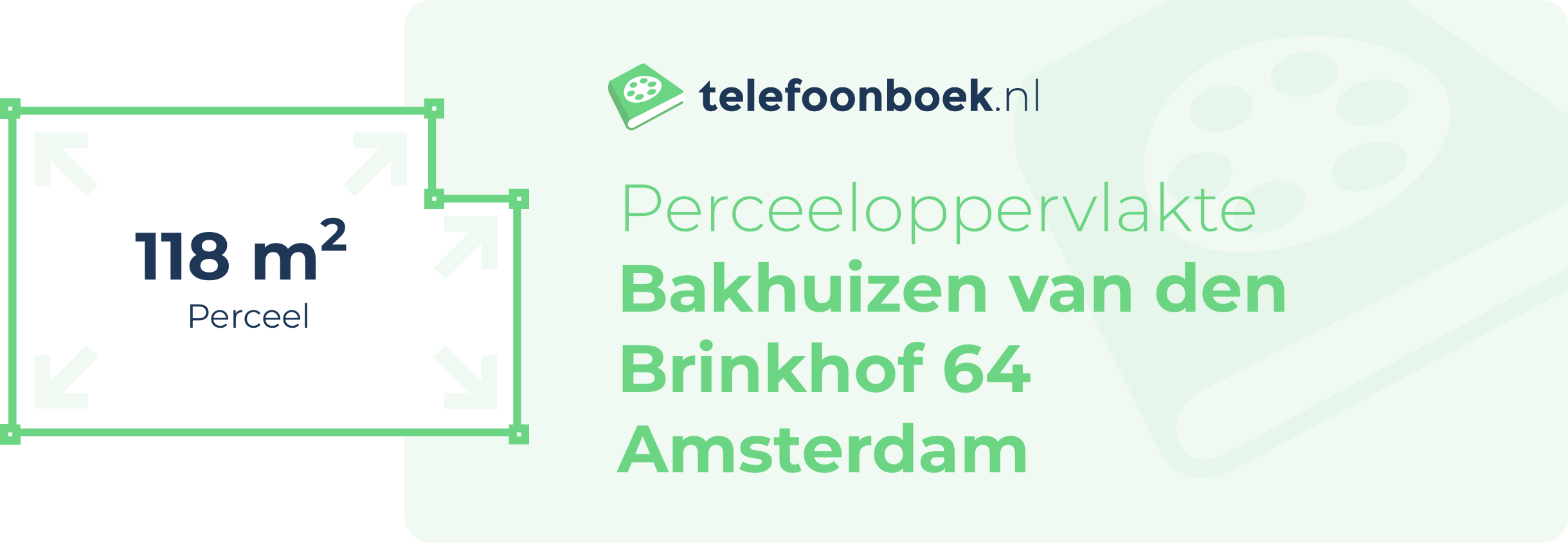 Perceeloppervlakte Bakhuizen Van Den Brinkhof 64 Amsterdam