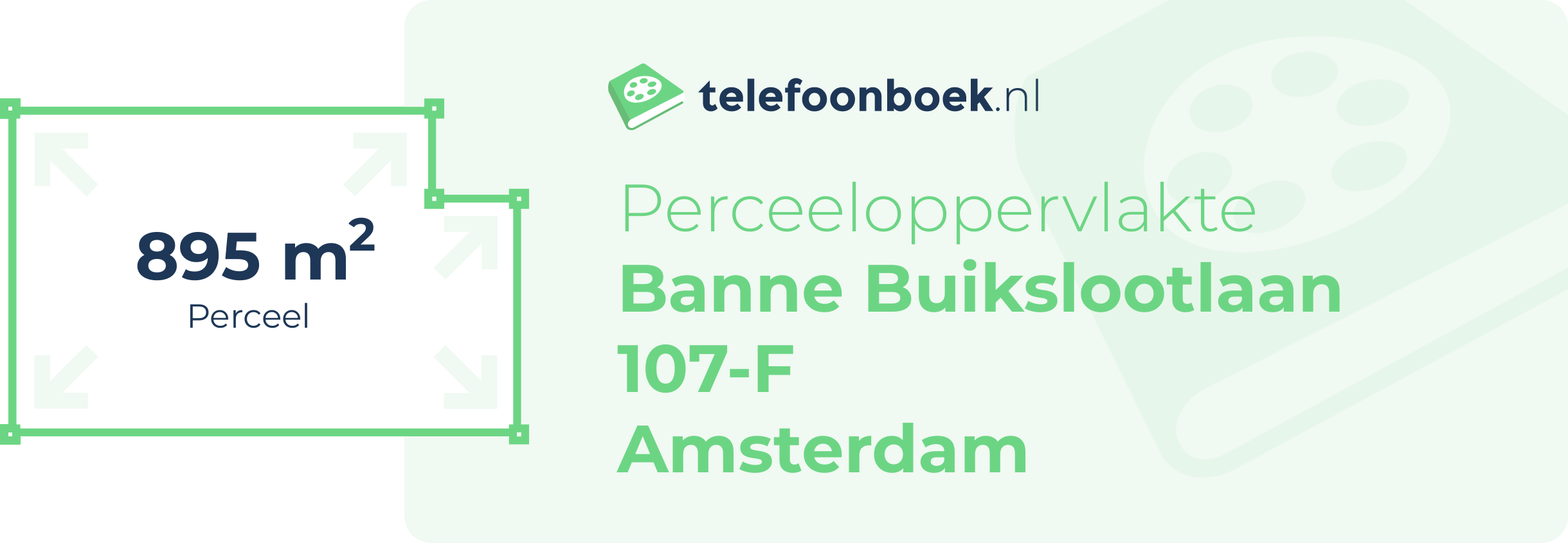 Perceeloppervlakte Banne Buikslootlaan 107-F Amsterdam