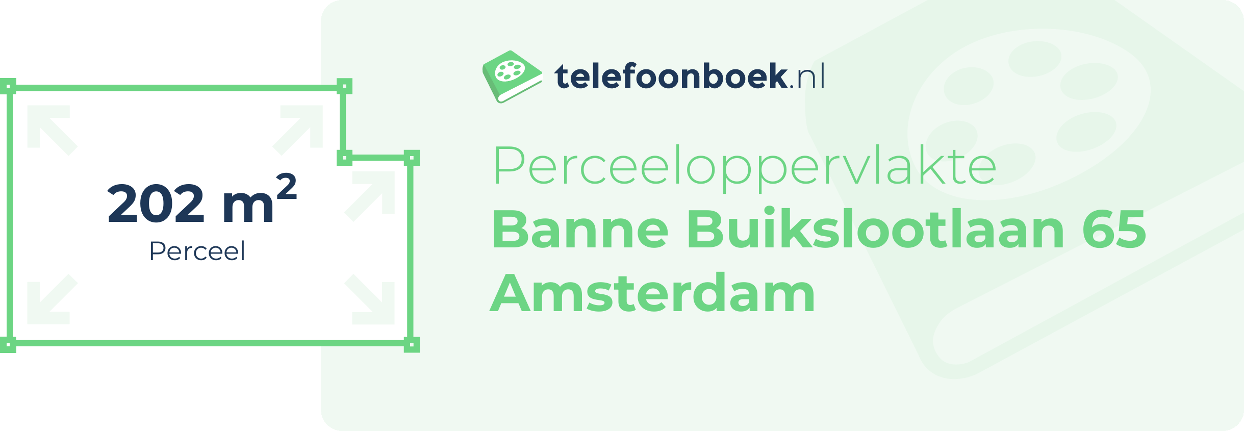 Perceeloppervlakte Banne Buikslootlaan 65 Amsterdam