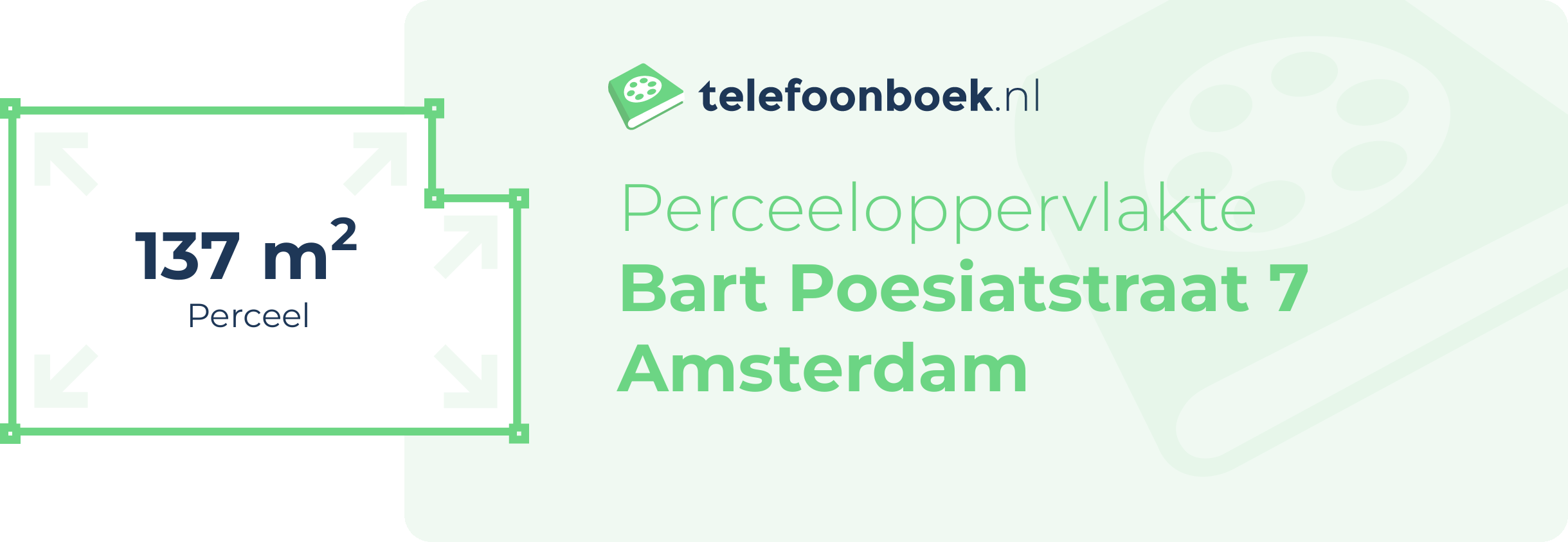 Perceeloppervlakte Bart Poesiatstraat 7 Amsterdam