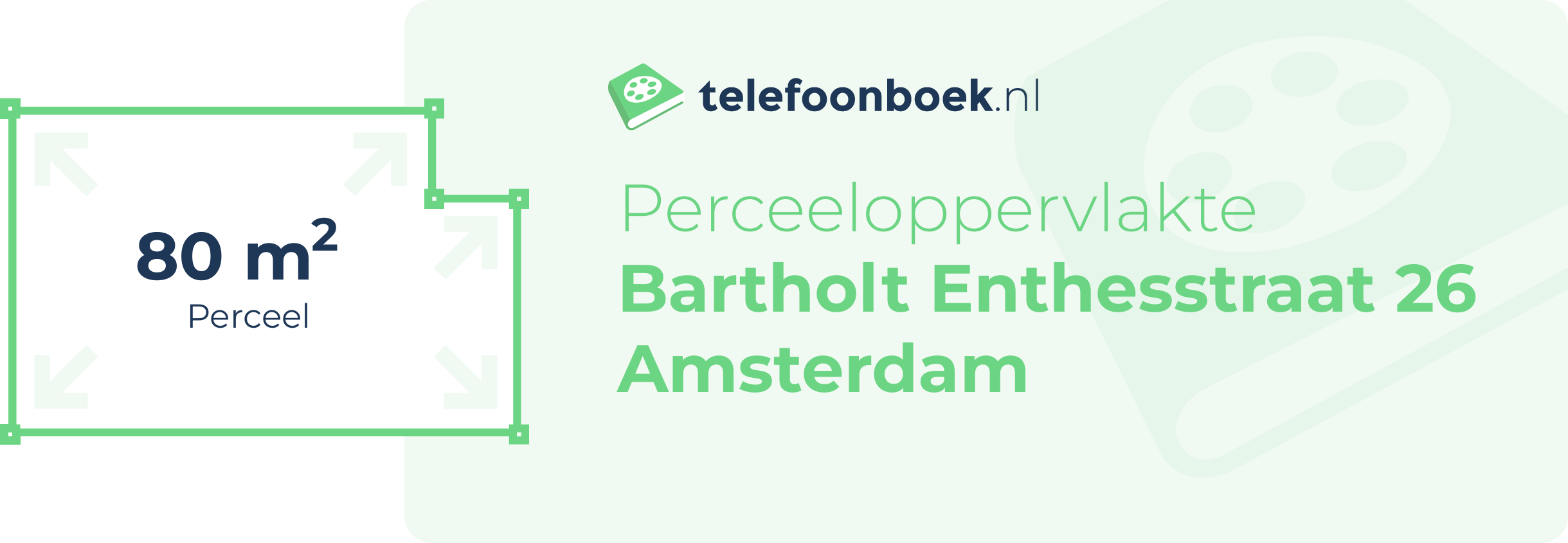 Perceeloppervlakte Bartholt Enthesstraat 26 Amsterdam