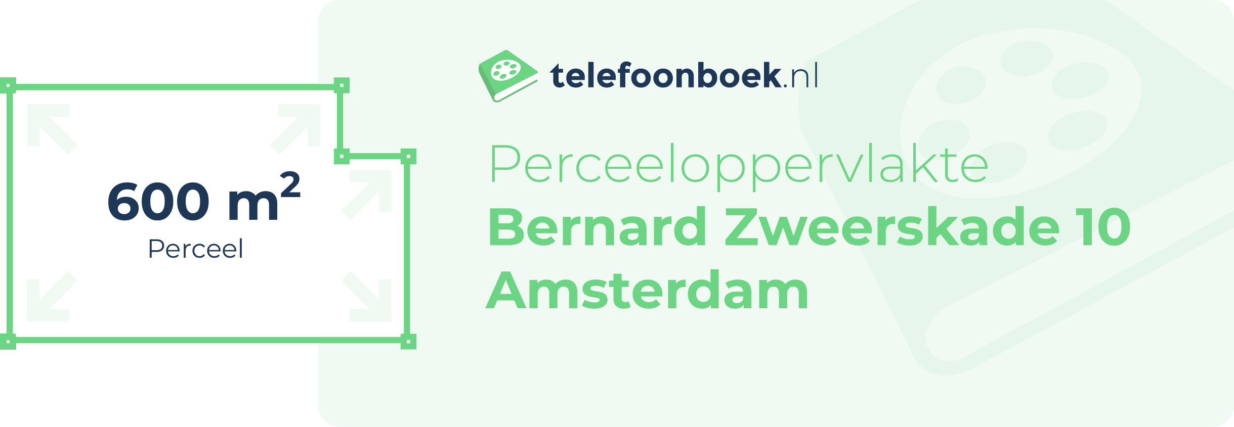 Perceeloppervlakte Bernard Zweerskade 10 Amsterdam