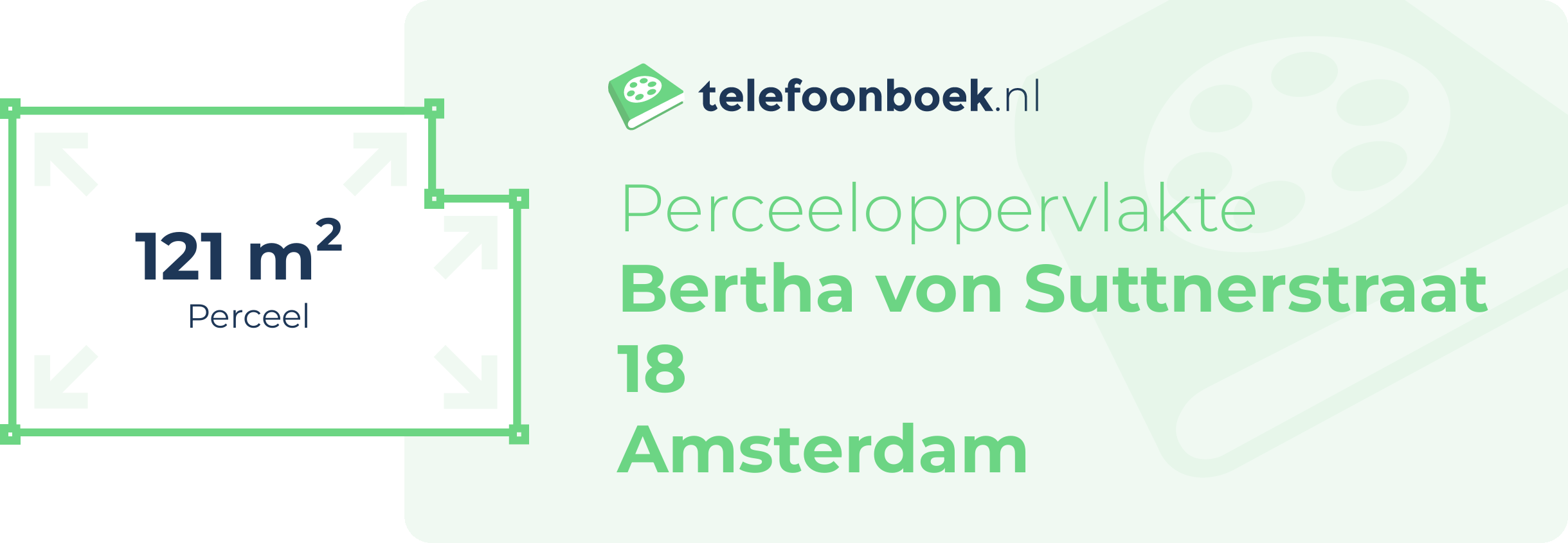 Perceeloppervlakte Bertha Von Suttnerstraat 18 Amsterdam
