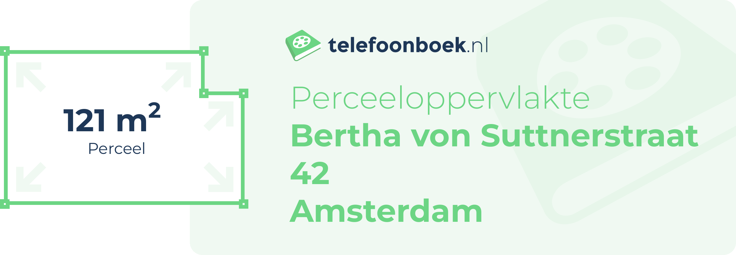 Perceeloppervlakte Bertha Von Suttnerstraat 42 Amsterdam