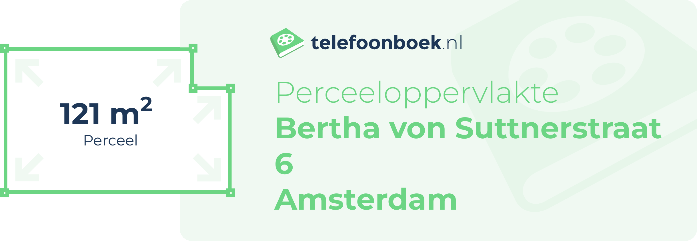 Perceeloppervlakte Bertha Von Suttnerstraat 6 Amsterdam