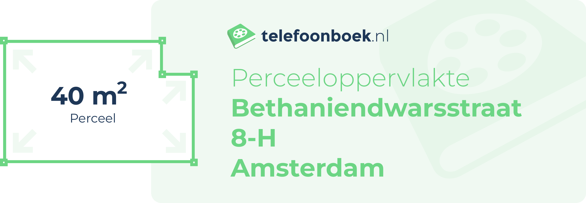 Perceeloppervlakte Bethaniendwarsstraat 8-H Amsterdam