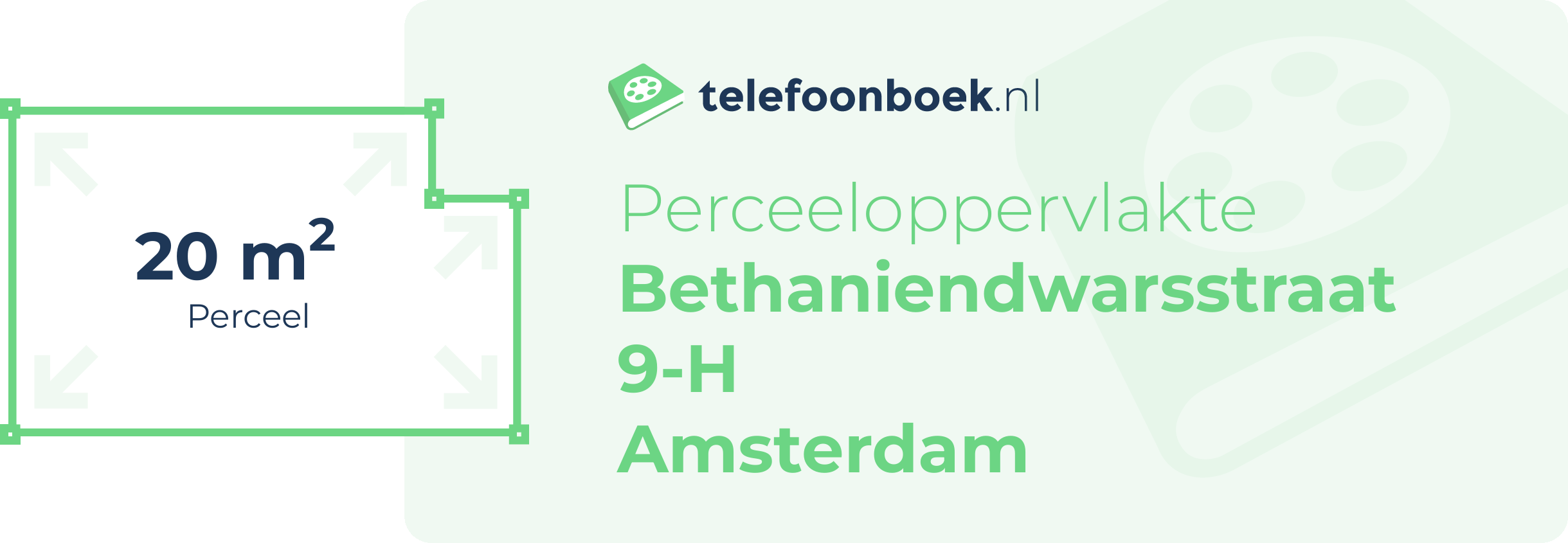 Perceeloppervlakte Bethaniendwarsstraat 9-H Amsterdam