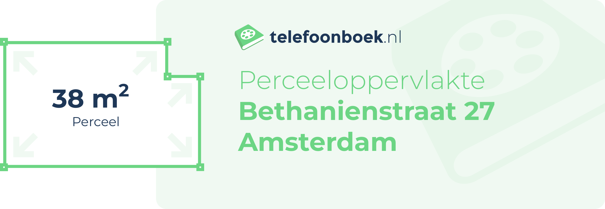 Perceeloppervlakte Bethanienstraat 27 Amsterdam