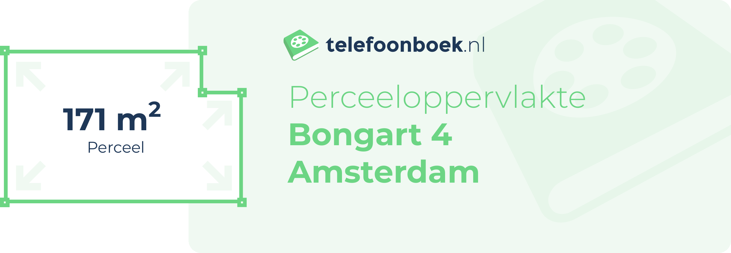 Perceeloppervlakte Bongart 4 Amsterdam