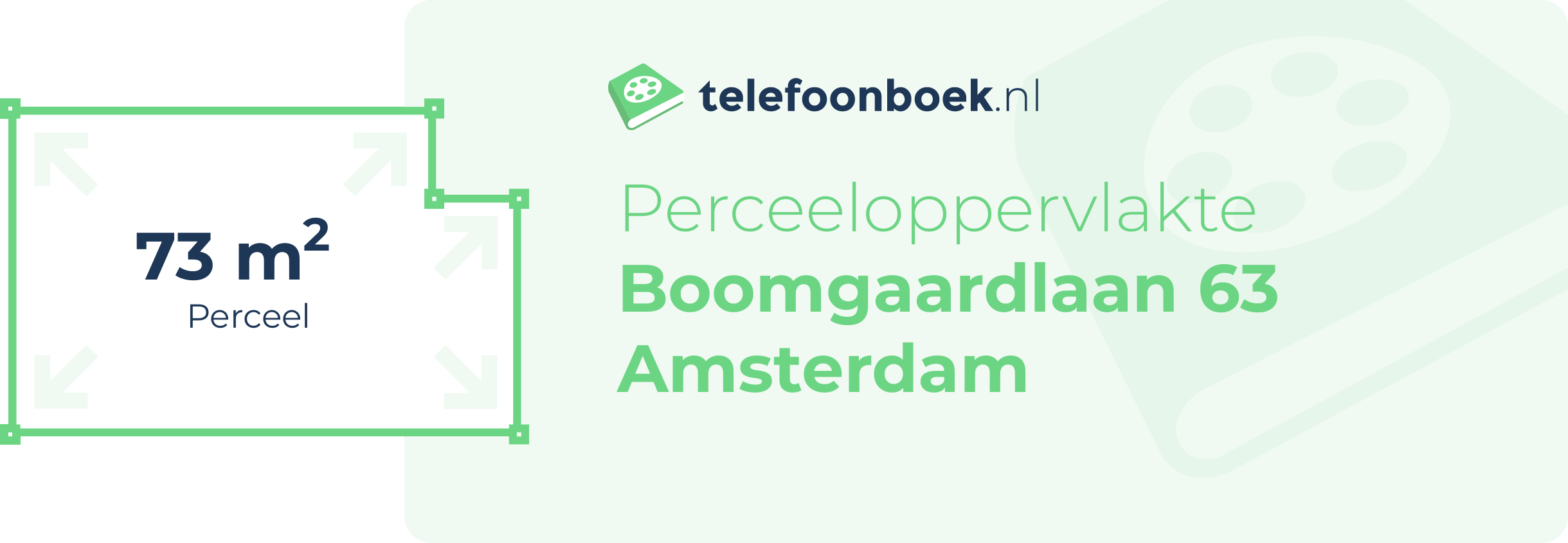 Perceeloppervlakte Boomgaardlaan 63 Amsterdam