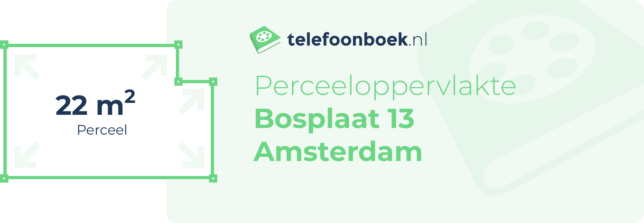 Perceeloppervlakte Bosplaat 13 Amsterdam