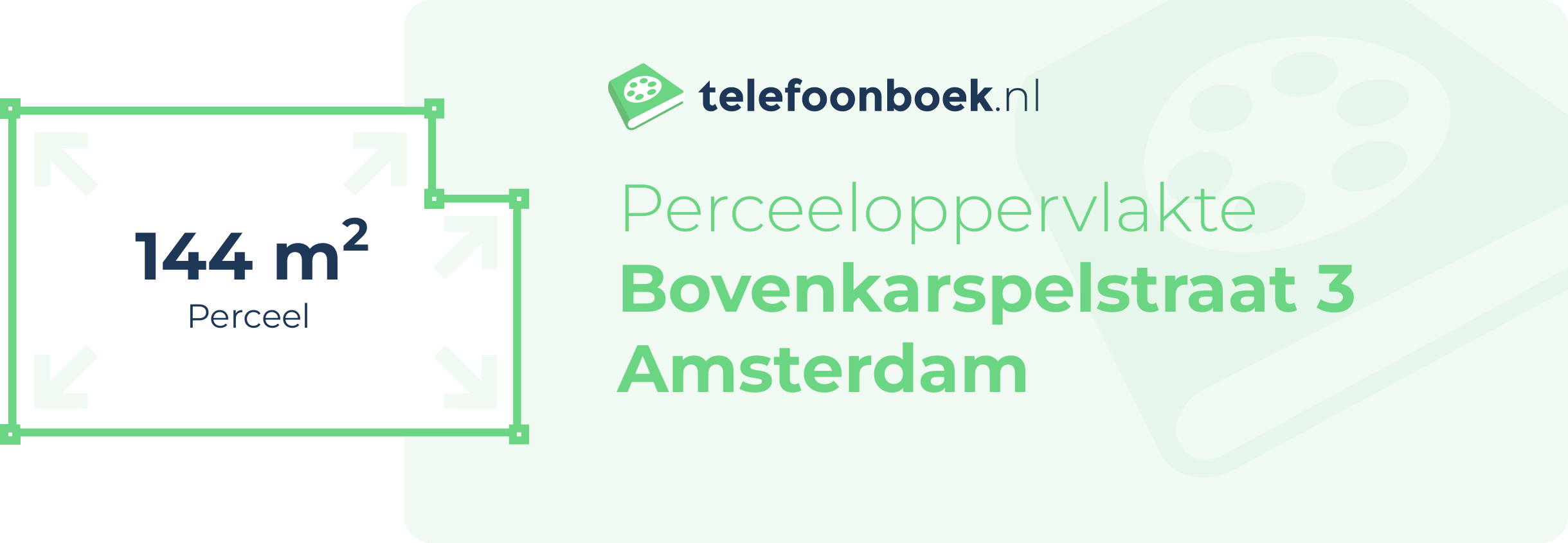 Perceeloppervlakte Bovenkarspelstraat 3 Amsterdam