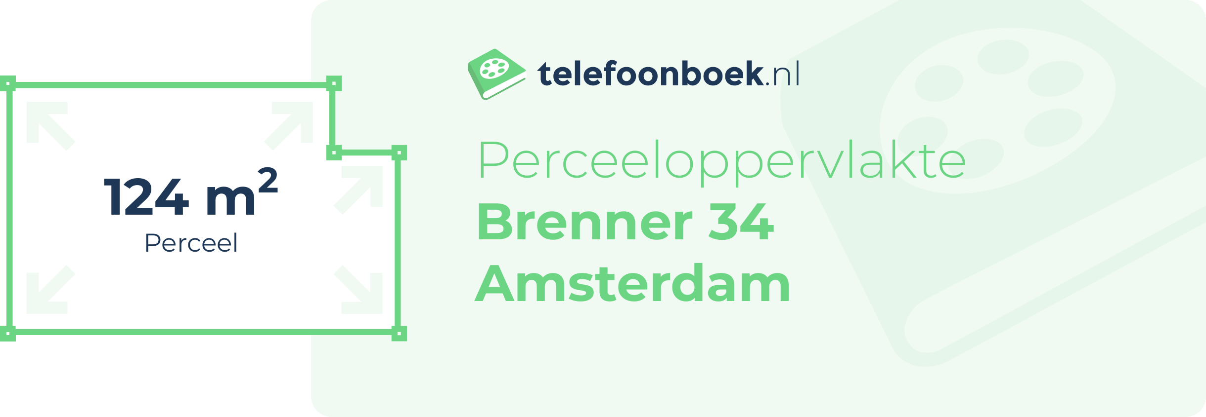 Perceeloppervlakte Brenner 34 Amsterdam